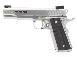 Airsoftová pištoľ KP1911 - GBB, celokov - striebroná [ASCEND]