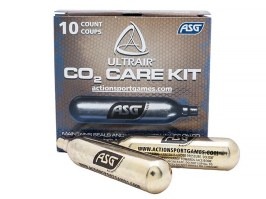 Sada 12g CO2 bombičiek (9 + 1 ks so silikónovým olejom) [ASG]