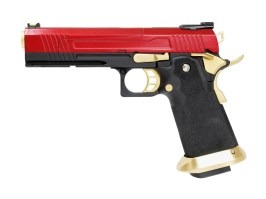 Airsoftová pištoľ Hi-Capa 5.1 HX10 (delený záver) - červeno/zlatá [AW Custom]