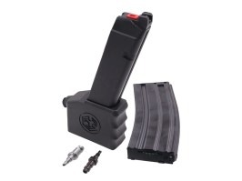 HPA/M4 adaptér so zásobníkom pre AW VX/BLU/UT + WE G pištole - čierny [AW Custom]