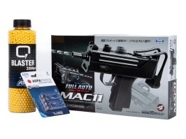 Balíček: Airsoftový samopal MAC11, elektrický, FULL AUTO, EBB  + 3000 guličiek + 4 batérie [Tokyo Marui]