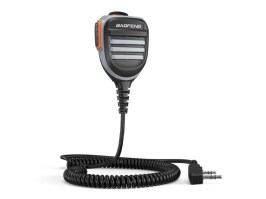 Vodeodolný duálny externý mikrofón/reproduktor pre Baofeng, IP54 - sivý [Baofeng]