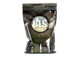 Airsoftové guličky nasvetľovacie BLS BIO Tracer 0,25 g | 4000ks | 1 kg - zelené [BLS]