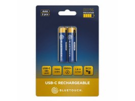 Ceruzková nabíjacia batéria USB-C Li-Ion 1,5 V AAA 733mAh - 2ks [Bluetouch]