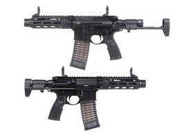 Airsoftová GBB zbraň Daniel Defense PDW MFR XL, plyn blowback CGS - čierna [CYMA]