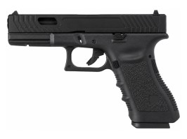 Airsoftová pištoľ EC-1104 s kovovým záverom, plyn, blowback (GBB) - čierna [E&C]
