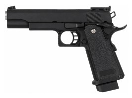 Airsoftová pištoľ EC-2101 s kovovým záverom, plyn, blowback (GBB) - čierna [E&C]