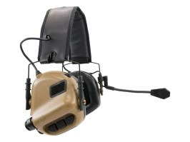 Elektronická slúchadlá Earmor M32 s mikrofónom - Coyote Brown [EARMOR]