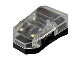 Taktické signálne svetlo F101 Stealth na helmu (zelené/biele/IR) - čierne [EARMOR]