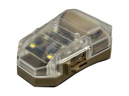 Taktické signálne svetlo F101 Stealth na helmu (zelené/biele/IR) - Coyote Brown [EARMOR]