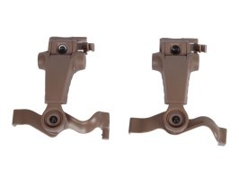 Montáž M16A slúchadiel EARMOR M31/M32 Plus pre helmy s lištou ARC, 2 kusy - Coyote Brown [EARMOR]