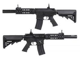 Airsoftová zbraň M4 RIS CQB s tlmičom, licencia COLT -čierna (EC-607) [E&C]