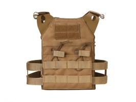 Detská vesta s imitáciou plátov a dvojitou sumkou M4 Jumper Plate Carrier - Coyote Brown [EmersonGear]