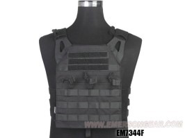 Vesta s imitáciou plátov a trojitou sumkou M4 Jumper Plate Carrier - čierná [EmersonGear]