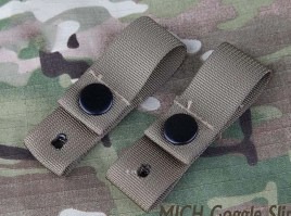 Upevňovacie pásky na okuliare pre helmy MICH - pieskové (TAN) [EmersonGear]