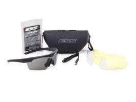 Ochranné okuliare Crosshair 3LS čierne s balistickou odolnosťou - číre, tmavé, žlté [ESS]