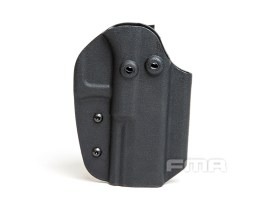 Opaskové púzdro Kydex pre pištole G17, zatváracie klipsňa - Čierne [FMA]