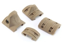 Segmentové krytky s oporou ruky na RIS lišty, štýl FTM -de, pieskové [FMA]