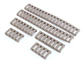 Set gumových krytiek na RIS lištu - 6 kusov, pieskové DE [FMA]
