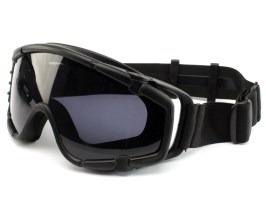 Taktické okuliare SI s ventilátorom s prepravným puzdrom Čierne - číre, tmavé [FMA]