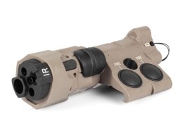 Taktické LED svietidlo C1+ s červeným / IR laserom s RIS montážou na zbraň - Desert [FMA]