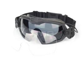 Taktické okuliare LPG01BK12-2R s ventilátorom s prepravným puzdrom Čierne - číre, tmavé [FMA]
