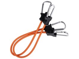 Gumové upínacie popruhy (gumicuky) s karabínou 60cm, 2ks - oranžové [Fosco]