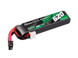 Akumulátor Li-Po 7,4V 620mAh 25C 72x16x12mm AEP - DeanT/Mini Dean-T [Gens ace]