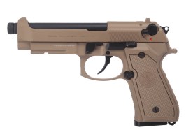 Airsoftová pištoľ GPM92 GP2 DST, celokov, plyn BlowBack (GBB) - TAN [G&G]