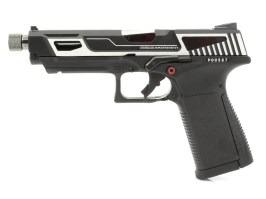 Airsoftová pištoľ GTP9 MS, plyn BlowBack (GBB) CNC záver - strieborná [G&G]