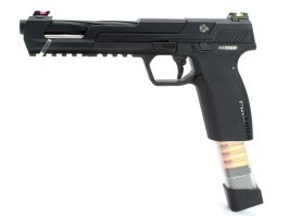Airsoftová pištoľ Piranha SL, celokov, plyn BlowBack (GBB) - čierna [G&G]