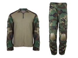 Bojová uniforma s chráničmi - Woodland, Veľ. S [Imperator Tactical]