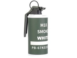 Imitácia červené dymovnice M18 (schránka na guličky) - biela [Imperator Tactical]