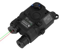 AN/PEQ-15-C LED svietidlo +červený a zelený laser (RIS) - čierna [Imperator Tactical]