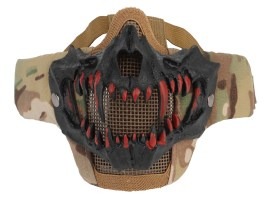 Taktická maska tváre Glory s čiernymi 3D tesákmi - Multicam [Imperator Tactical]