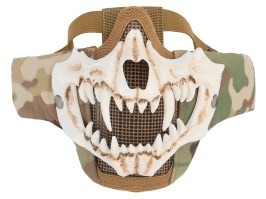 Taktická maska tváre Glory s bielymi 3D tesákmi - Multicam [Imperator Tactical]