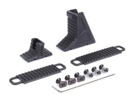 Sada dorazu dlane Fullstop s vedením káblov pre M-LOK & KeyMod – čierna [JJ Airsoft]