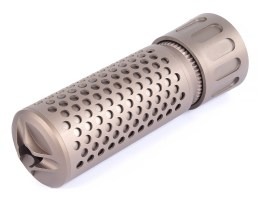 Imitácia tlmiča KAC Style, krátky, závit (-)14mm - FDE [JJ Airsoft]