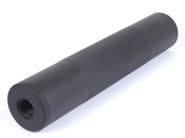 Kovová imitácia tlmiča hluku 190 × 37 mm, závit 14 mm pravotočivý / ľavotočivý - čierny [JJ Airsoft]
