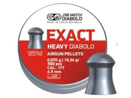 Diabolky EXACT Heavy 4,52mm (cal .177) / 0,670g - 500ks [JSB Match Diabolo]
