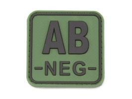 PVC 3D nášivka s krvnou skupinou AB Neg - OD [JTG]