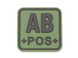 PVC 3D nášivka s krvnou skupinou AB Pos - OD [JTG]