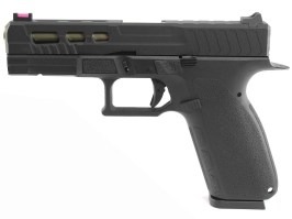 Airsoftová pištoľ KP-13C, kovový záver, zlatá hlaveň, BlowBack (GBB) - čierny [KJ Works]