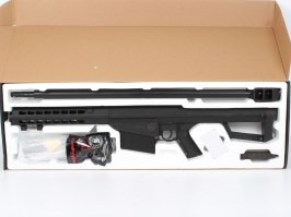 Airsoft sniper puška M82 (LT-20) + puškohľad 3-9x40, čierna - VRÁTENÁ [Lancer Tactical]