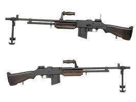 Replika ľahkého guľometu BAR M1918A2 Gen3 - pravé drevo [S&T]