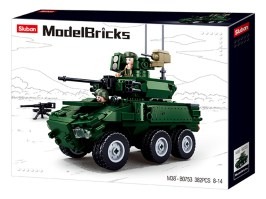 Stavebnica Model Bricks M38-B0753 Obrnené kolesové bojové vozidlo 6x6 [Sluban]