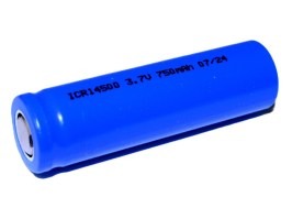 ICR14500 Lítium-iónový akumulátor 3,7 V, 750 mAh (Li-Ion) [NEXCELL]