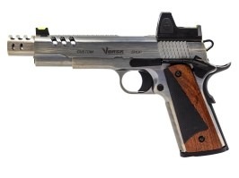 Airsoftová pištoľ CS Defender Pro MEU s kolimátorom, GBB - broušený hliník [Vorsk]