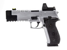 Airsoftová pištoľ VP26X s kolimátorom, GBB - strieborná [Vorsk]