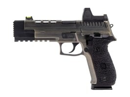 Airsoftová pištoľ VP26X s kolimátorom, GBB - broušený hliník [Vorsk]
